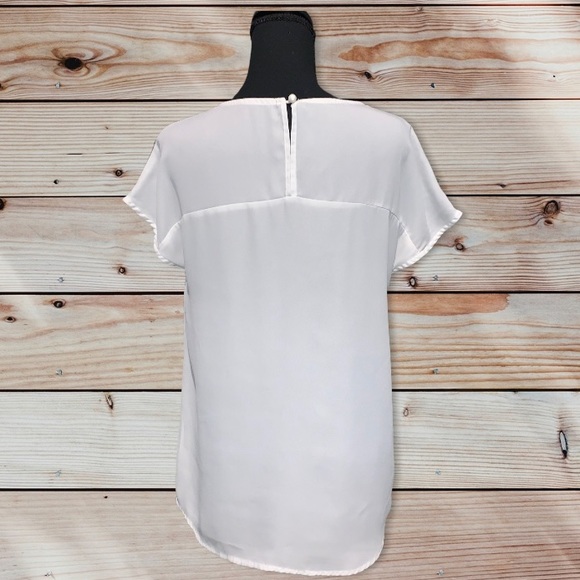 Black, Pink & White Stripe Women’s Blouse Size:L - Picture 3 of 8